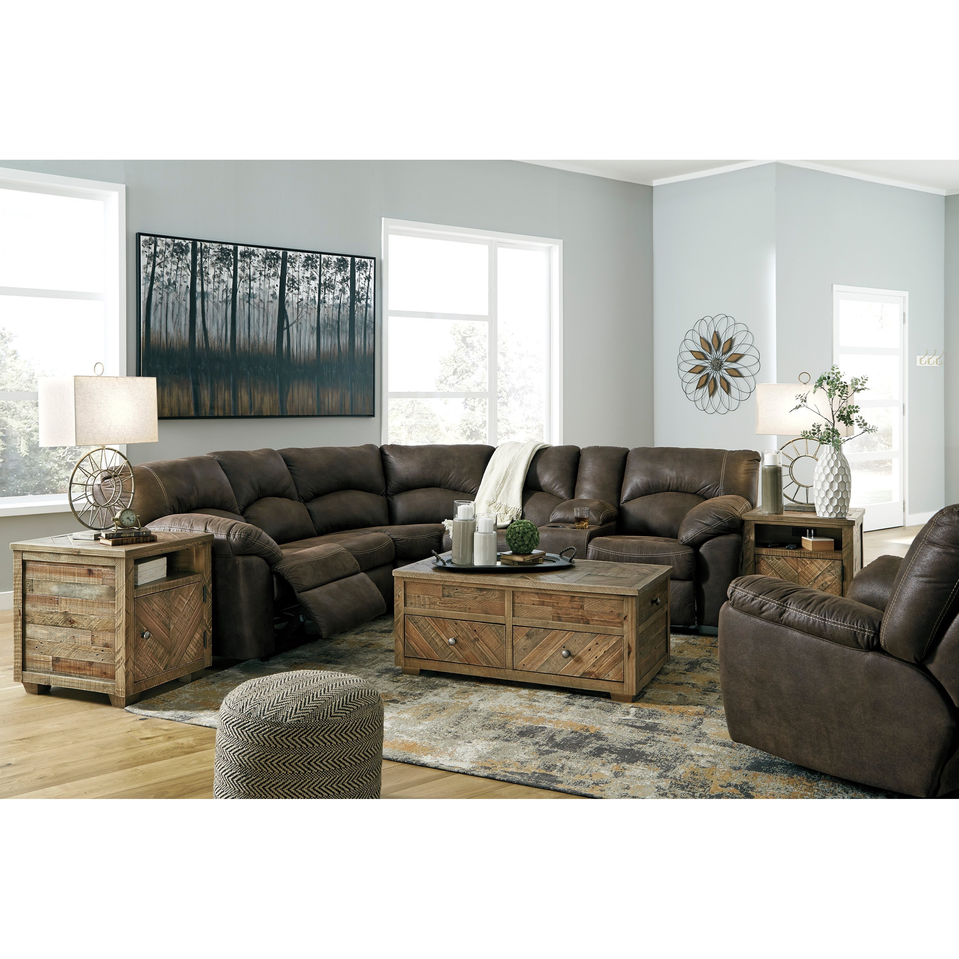 Signature Design by Ashley Tambo 2Piece Reclining Corner Sectional